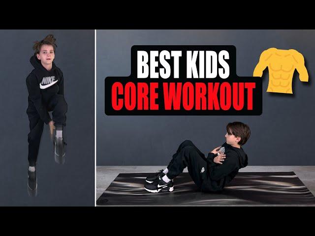 "GET STRONG" Kids Core Workout (How To Get A Strong CORE)