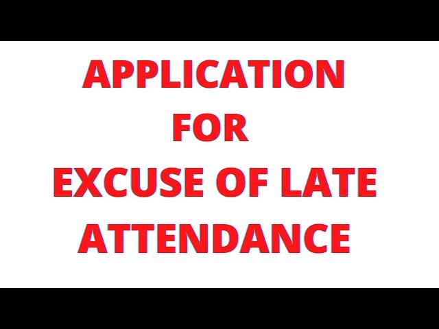 LATE ATTENDANCE APPLICATION ||APPLICATION FOR LATE ATTENDANCE|| SIMPLE ENGLISH LEARNING|NIRANJAN DAS