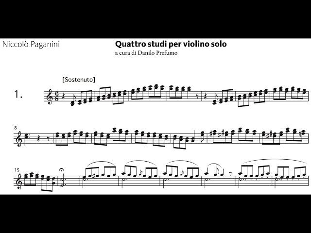 Paganini - Four Studies for Solo Violin: No. 1 in C Major, Sostenuto (Sheet Music)