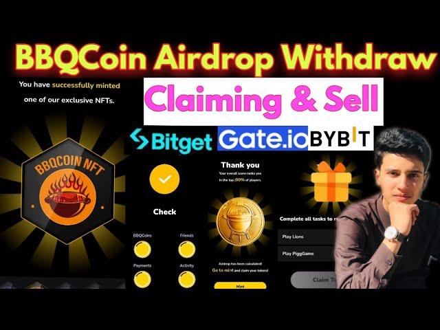 BBQ Coin Airdrop Withdraw & Claiming Process  bbq nft sell & Mint process  bbq airdrop update