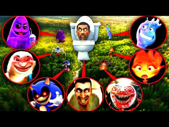 DRONE CATCHES ALL MONSTERS IN REAL LIFE!! (THOMAS, CHARLES, SONIC, GRIMACE, EMBER, & MORE)