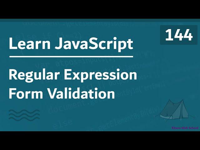 Learn JavaScript In Arabic 2021 - #144 - Regular Expressions - Form Validation