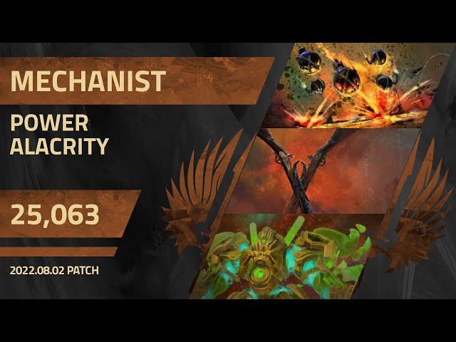 [CnD] Power Alacrity Mechanist | 25.0k Benchmark | 02.08.2022 Patch