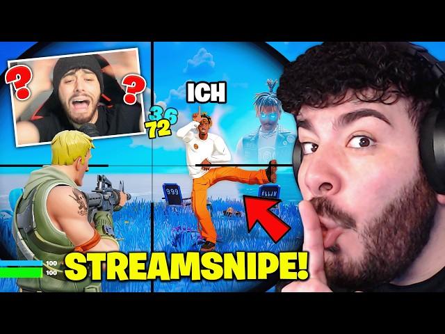 Ich STREAMSNIPE YOUTUBER bis er KOMPLETT AUSRASTET und den STREAM BEENDET ... Fortnite