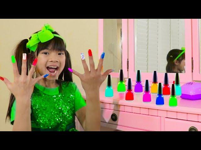 Emma Pretend Play w/ Colorful Nail Polish Salon Toys for Children