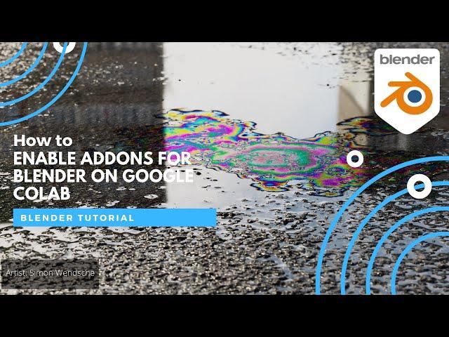 How to Install Add-Ons for Blender on Google Colab - Blender LuxCore Tutorial