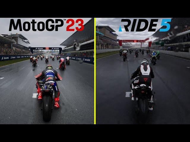 RIDE 5 vs MotoGP 23 PS5 4K 60 FPS Graphics Comparison