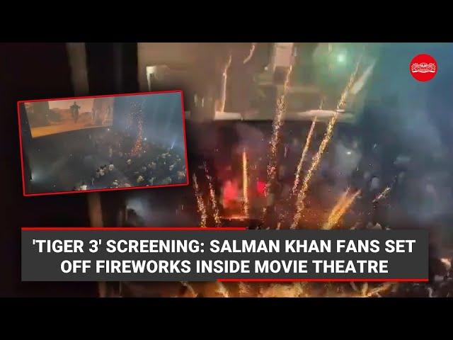 Tiger 3' screening: Salman Khan fans set off fireworks inside movie theatre