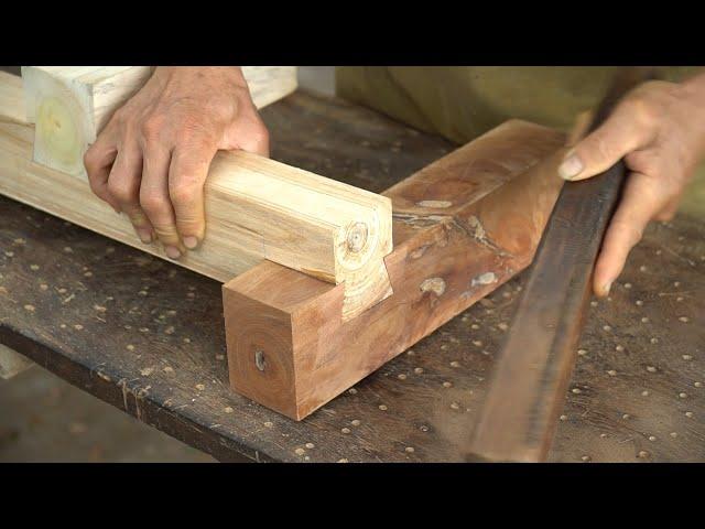 Do You Know Simple Wood Joints But Very Strong ? Awesome Handmade Wooden Tenon Joint