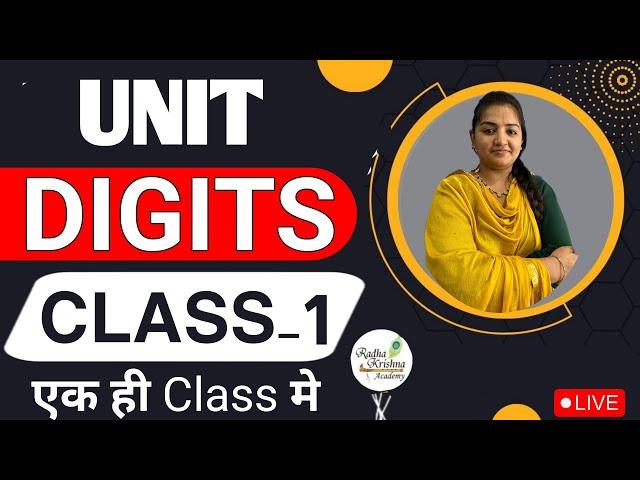 Unit Digit Concept(CLASS 1)BY RICHA MAM  || Radha Krishna academy yamuna Nagar ||#maths #bankmath