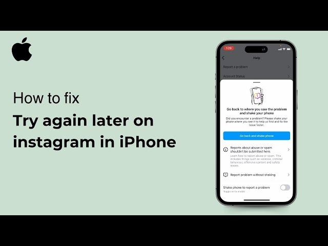 Try again later on instagram in iPhone Fix( iOS ) 2024