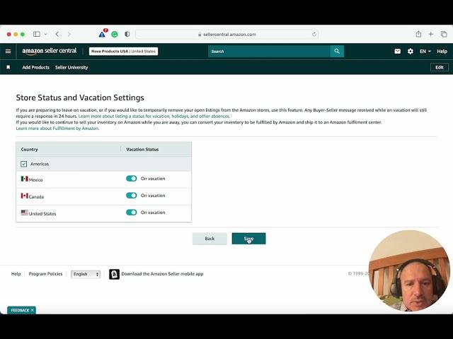 How to activate Vacation Mode on your Amazon Seller Account (To stop orders) - 2023
