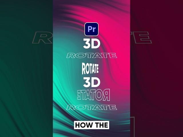 Create 3D Animations With 1 Effect in Premiere Pro