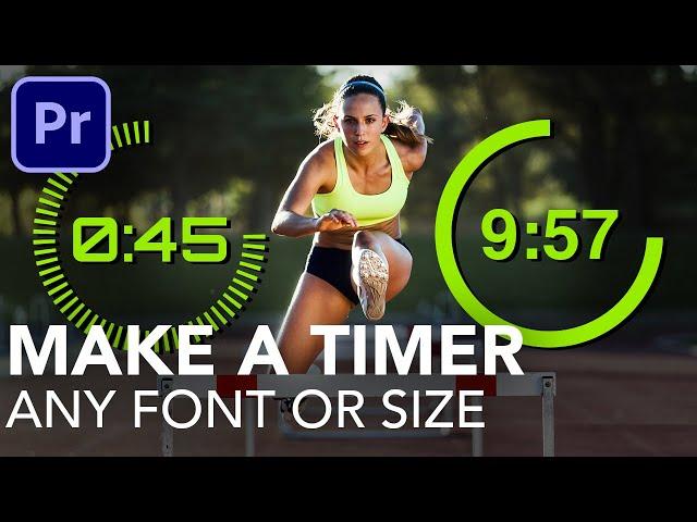 Create Animated Timer FAST | any font or size | Premiere Pro 2020