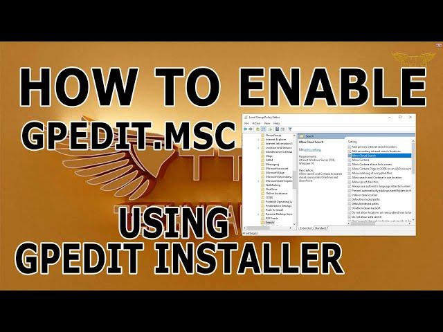 Enable Group Policy Editor (Gpedit.msc) in Windows 10 Home Edition Using GPEdit Installer | Tutorial