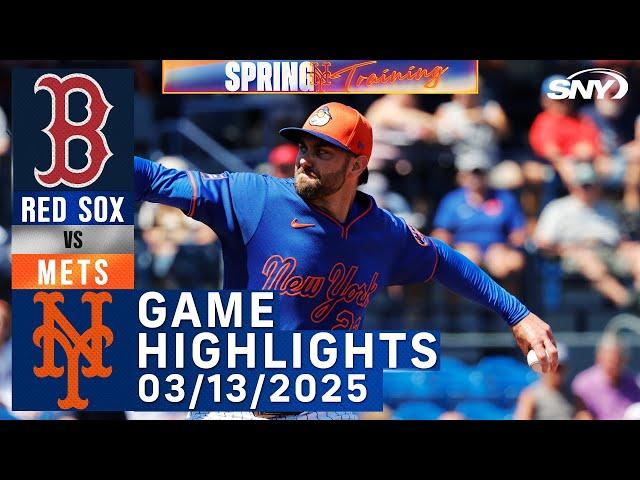 Mets vs Red Sox (3/13/25) | Mets Highlights