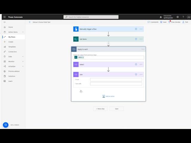 Power Automate - How to extract SharePoint multi-select choice field text values?