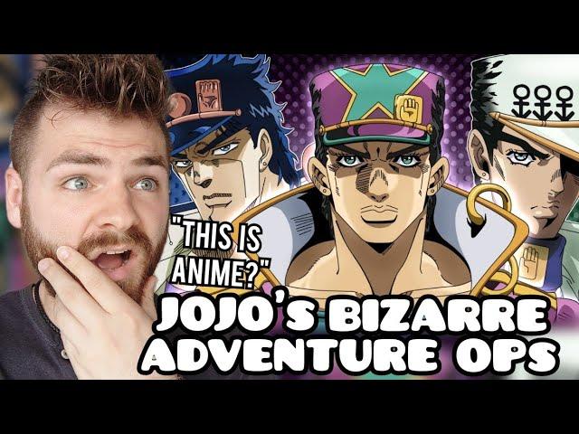 First Time Reacting to "JoJo's Bizarre Adventure Openings (1-13)" | Non Anime Fan!