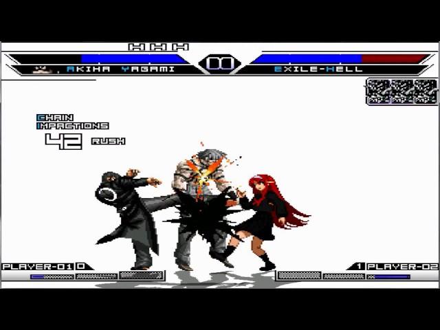 Kof Mugen New Akiha Yagami VS Súper Bosses