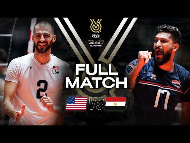  USA vs  EGY - Paris 2024 Olympic Qualification Tournament | Full Match - Volleyball