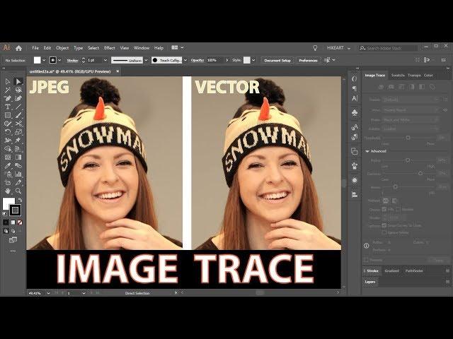 How to Convert a JPEG Image into a Vector Graphic Using the Image Trace Function - Adobe Illustrator