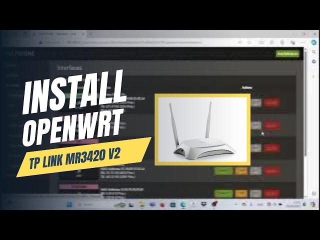 Install openwrt pulpstone di tp link MR3420 V2