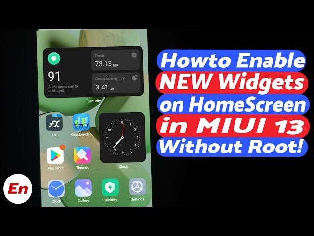 How to Enable NEW MIUI 13 Widgets on Home Screen Without Root