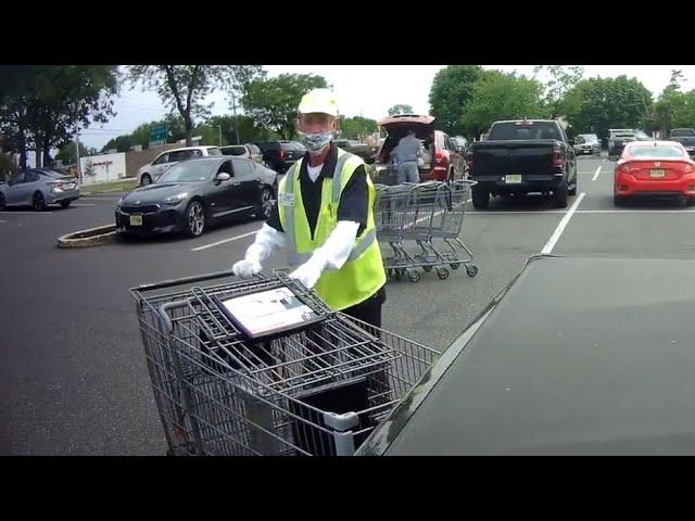 Shopping Cart Pusher Can't Stop Hitting Cars