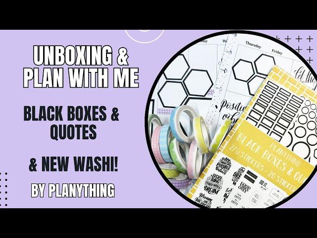 New! Unboxing & Plan With Me | Black Boxes & Quotes by Planything