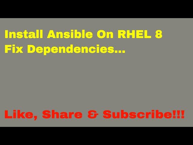 How to install Ansible on RedHat Linux | Install Ansible on RHEL