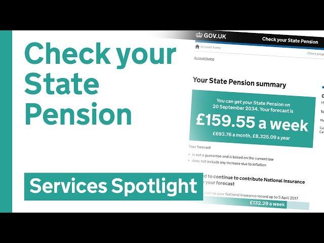 Check your state pension on GOV.UK