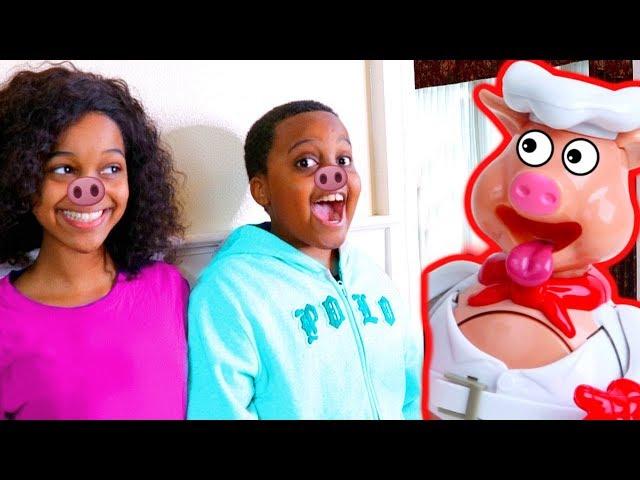 TOY POP THE PIG vs Shiloh and Shasha! - Onyx Kids