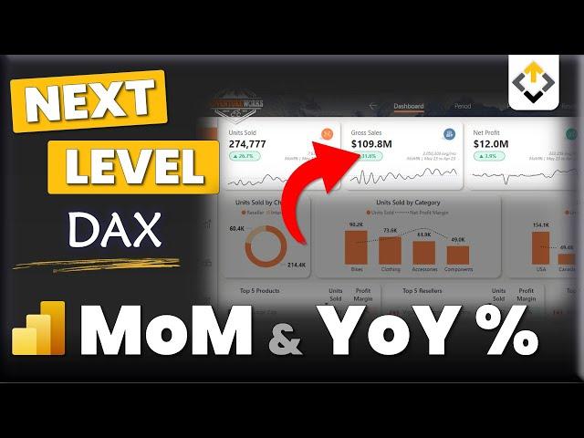 Master Dynamic MoM & YoY % Variance DAX Measures in Power BI