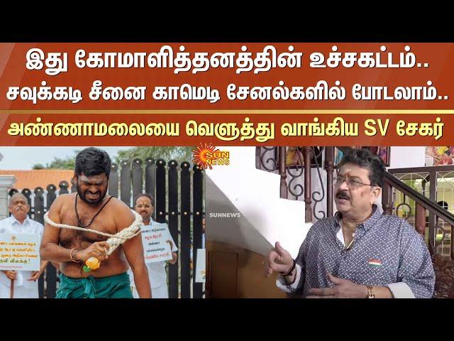 S Ve Shekher about Annamalai | Clowning | Whipping scene | Comedy channels | Sun News