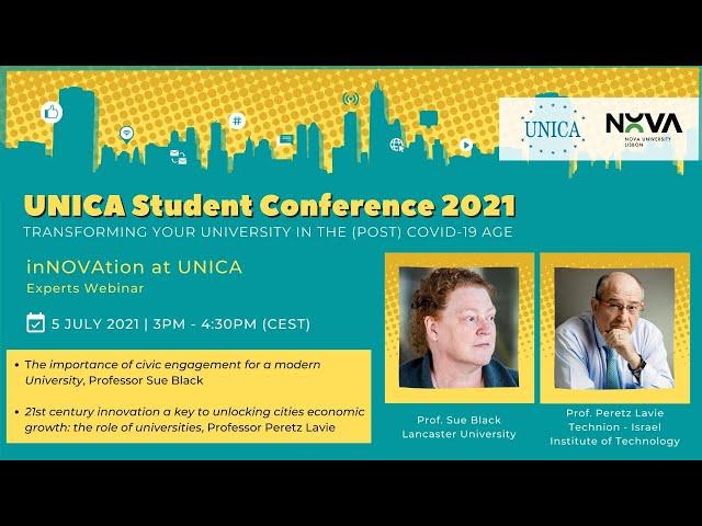 UNICA Student Conference 2021: Experts Webinar “inNOVAtion at UNICA” | 5 July 2021