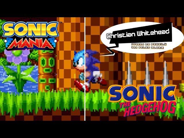 Sonic Mania and Sonic The Hedgehog 1 (IOS) Christian WhiteHead Side By Side Comparison