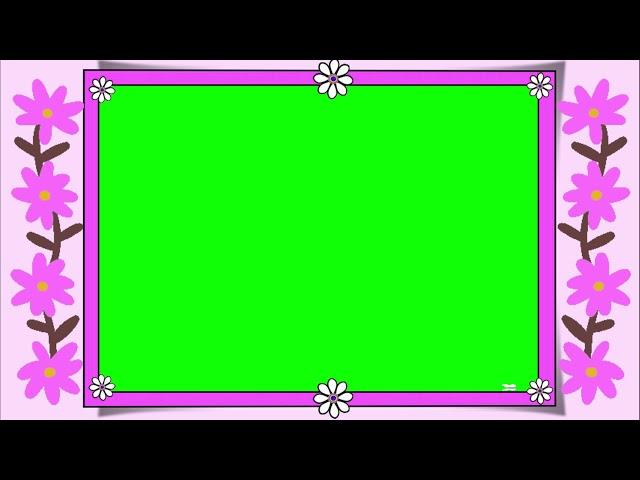 Background Animado Moldura de Flores Green Screen