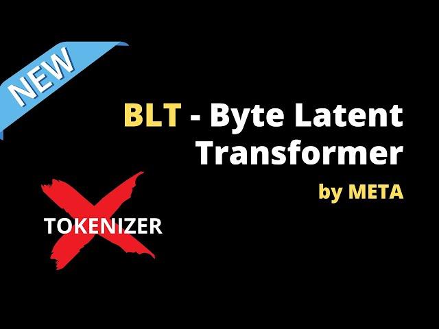 Byte Latent Transformer - BLT explained (Entropy of Next Byte, META)