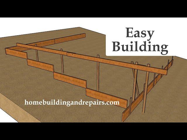 How To Layout And Calculate Measurements For Hillside Concrete Building Foundation