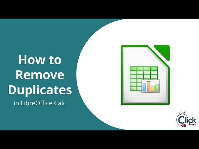 LibreOffice Calc - how to find and remove duplicates