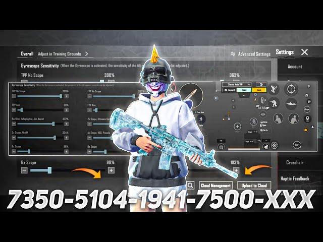 New Update 3.3Best Sensitivity code + Control Settings Pubg Mobile/Bgmi Sensitivity 2024