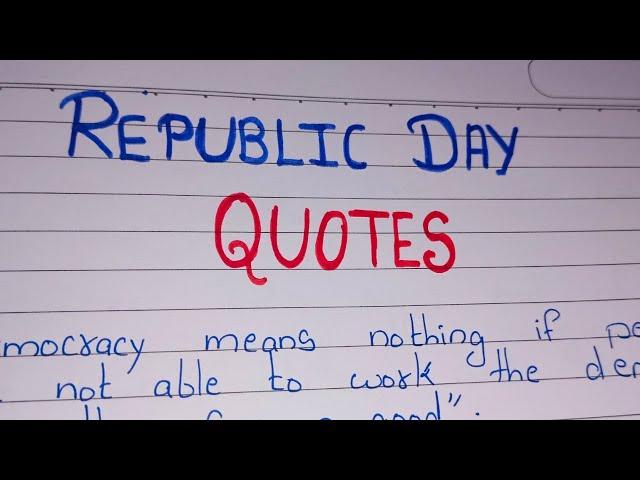 Republic Day Quotes in english / Quotes on Republic Day