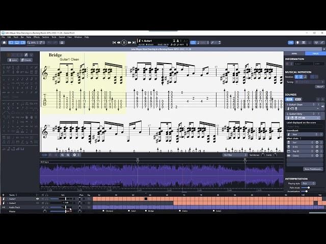 Slow Dancing in a Burning Room GuitarPro8 TAB Playthrough