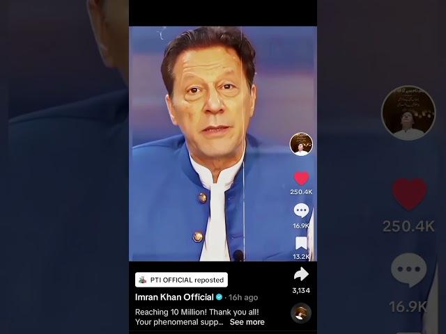 imran khan 10M followers Complete in TikTok  #imrankhan #follower #love