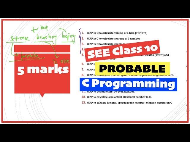 Class 10 C programming all solution