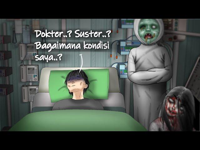 NGERI! Pengalaman Seramku di Rumah Sakit Angker, #HORORMISTERI Kartun Hantu, Cerita Animasi Horor