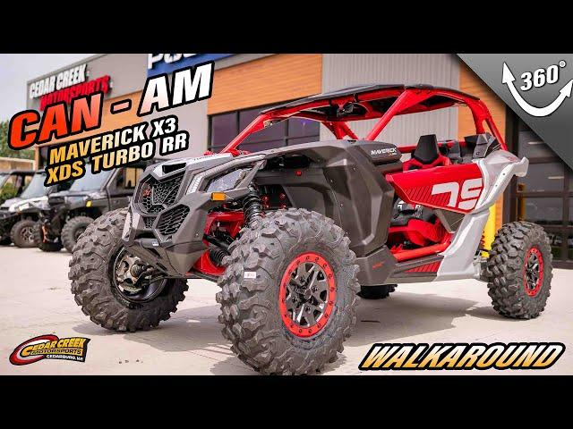 Walkaround | 2024 Can-Am® Maverick X3 X ds Turbo RR Fiery Red & Hyper Silver