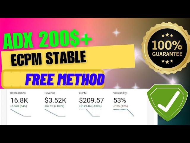 How to increase ADX Ecpm I How to maintain  Ecpm I How to stable  ADX Ecpm I High Ecpm trick