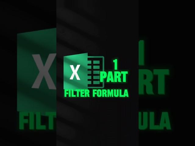 Filter Formula in Excel mai filter ka use #shorts #excel