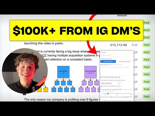 How i send 2500 cold DM's a day from instagram on autopilot (SMMA)